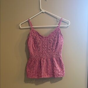 Japna Pink Smocked Peplum Camisole